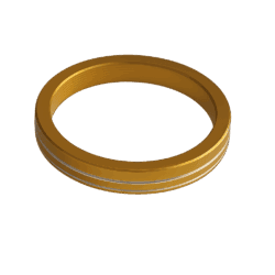 Gold Silver Decorative Trim Ring – Anodized Aluminum for Custom Rod Building