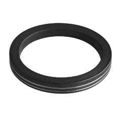 Black-Silver Decorative Trim Ring – Anodized Aluminum for Custom Rod Building