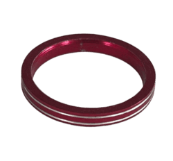 Red Silver Decorative Trim Ring – Anodized Aluminum for Custom Rod Building