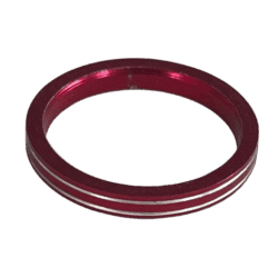 Red Silver Decorative Trim Ring – Anodized Aluminum for Custom Rod Building