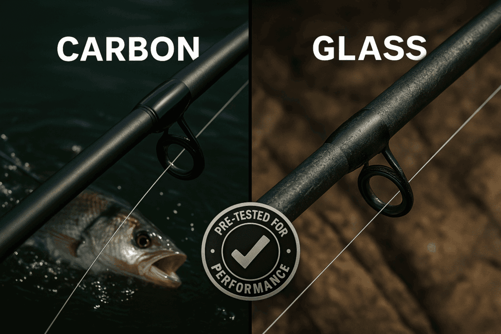 Carbon vs glass fishing rod blanks – K-Labs pre-tested for strength, performance, and durability