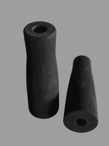 Tapered EVA grips with through hole