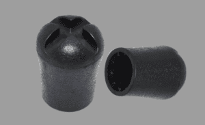 Gimbal cut rounded rubber butt cap
