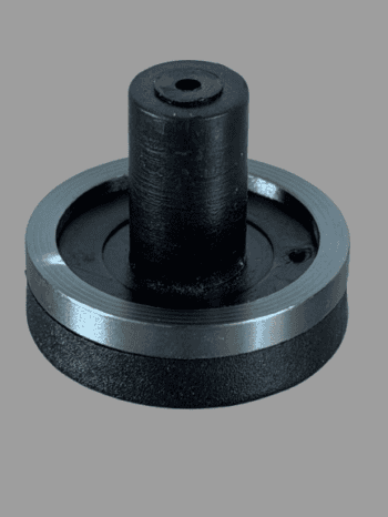 Black butt cap with gunmetal aluminium trim ring