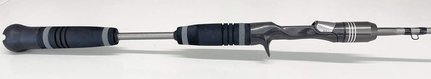 Custom softbait fishing rod NZ built on a high modulus carbon blank with Fuji Torzite reverse guides and tuned grip layout