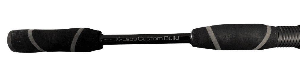 K-Labs custom softbait rod rear split grip and handle detail