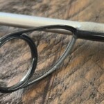 Close-up of Fuji T2 Torzite titanium guide on custom K-Labs fishing rod