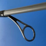 Daiwa AGS carbon fibre guide detail on custom softbait fishing rod By K-Labs