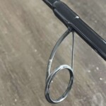 Close-up of Fuji Torzite guide on K-Labs custom softbait rod