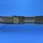 Close-up of K-Labs custom overhead fishing rod handle with trigger reel seat and EVA grips