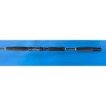 Premium custom fishing rod with black split grip and minimalist reel seat