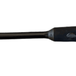Custom fishing rod with split EVA rear grip, exposed blank handle, Alps reel seat and foregrip on a lightweight graphite blank.